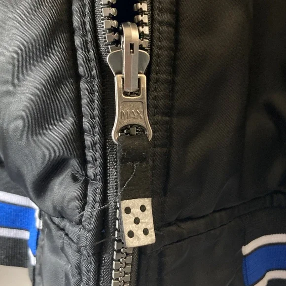 Wonder Nation Black Bomber Jacket with Blue Accents - Picture 6 of 9